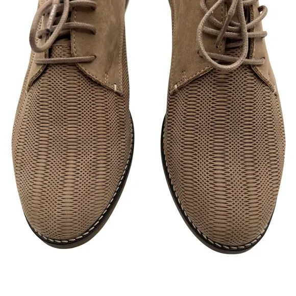 ALDO NEW Mens10 Maedagua Lace Up Oxford Shoes Suede Mesh Beige Portugal Made