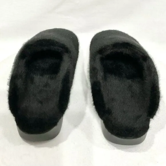 Alegria Leisurelee 2 Cozy Black Slippers Sz 41 EU New 26.5 cm Faux Fur