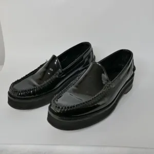 Alejandro Ingelmo Men's Shoes Sz 10D Patent Loafer Shoes Black Glossy Chunky EUC