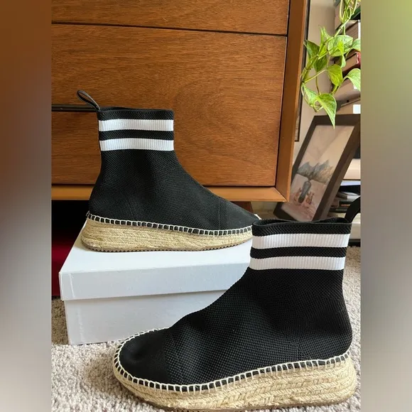 Alexander Wang Black and White Ankle Boots