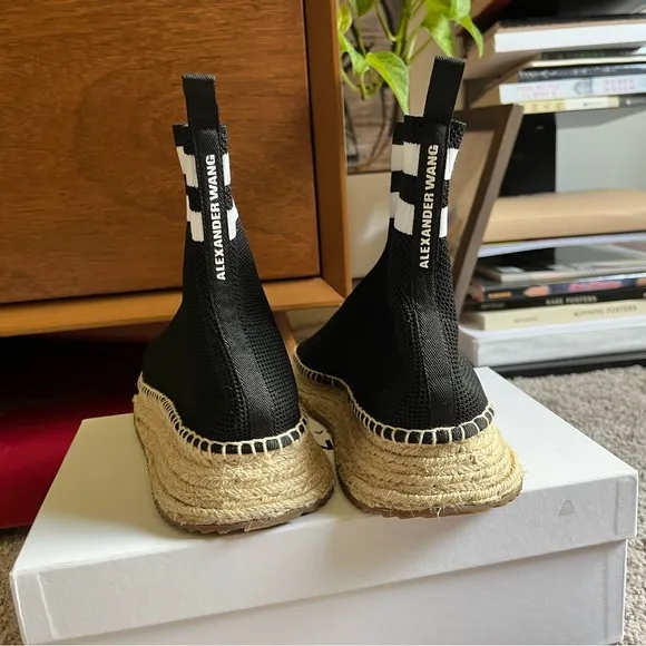 Alexander Wang Black and White Ankle Boots
