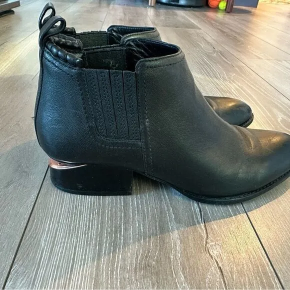 Alexander Wang | Kori Black Leather Ankle Boots Booties