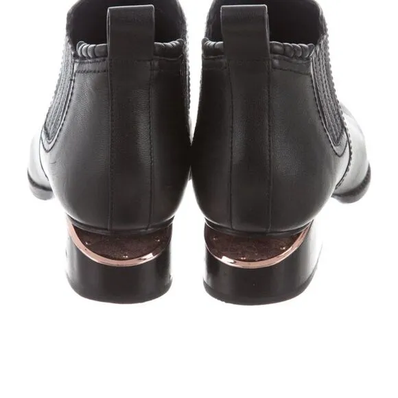 Alexander Wang | Kori Black Leather Ankle Boots Booties