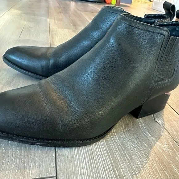 Alexander Wang | Kori Black Leather Ankle Boots Booties