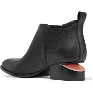 Alexander Wang | Kori Black Leather Ankle Boots Booties