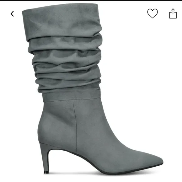 ALFANI WOMEN'S GRAY LISSA SLOUCH BOOTS NIB SIZE 9