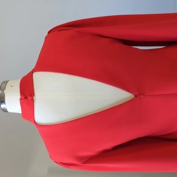 Alice   Olivia Bailey Flare Sleeves Mini Dress Red 0 minimalist contemporary