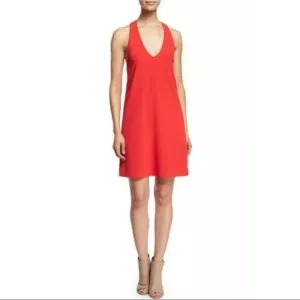 Alice   Olivia Halle Crepe Shift Mini Dress XSmall mod minimalist contemporary