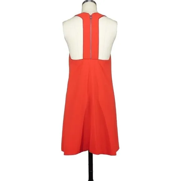 Alice   Olivia Halle Crepe Shift Mini Dress XSmall mod minimalist contemporary