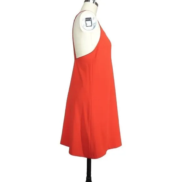 Alice   Olivia Halle Crepe Shift Mini Dress XSmall mod minimalist contemporary