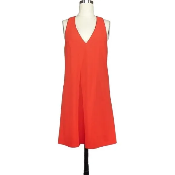 Alice   Olivia Halle Crepe Shift Mini Dress XSmall mod minimalist contemporary
