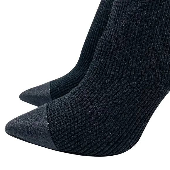 Alice   Olivia Women's Boots Darbin Black Stretch Heeled Point Toe Ankle Size 9