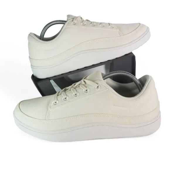 Allbirds Canvas Pacers Everyday Sneakers Natural White / Blizzard Sole Men's 10