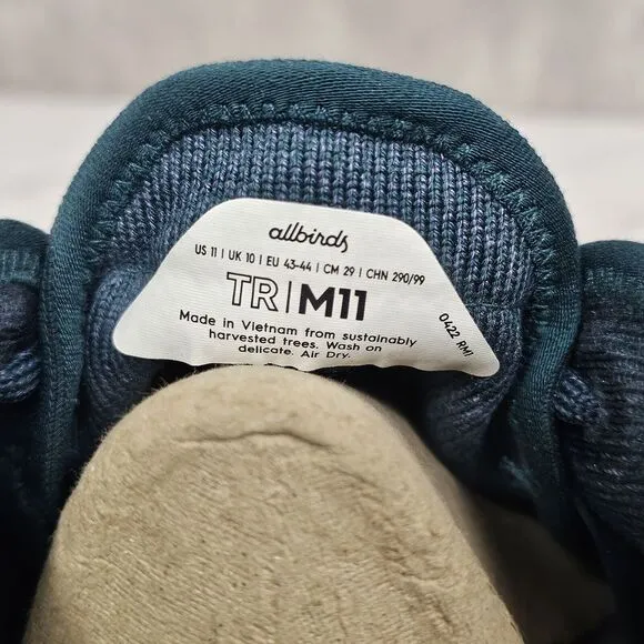 Allbirds Mens 11 Tree Runners Everyday Sneakers Machine Washable‎ Shoes