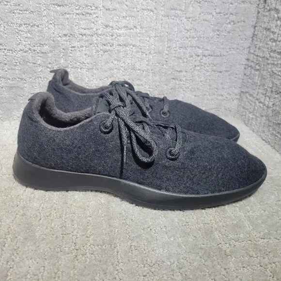 Allbirds  Natural Black Merino Wool Runners Lace Up Sneaker Men's US 12,13,14