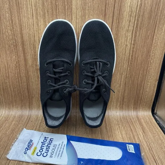 Allbirds Tree Runners Sneakers Mens 9 Black Running Shoes Trainers TR M13 Read