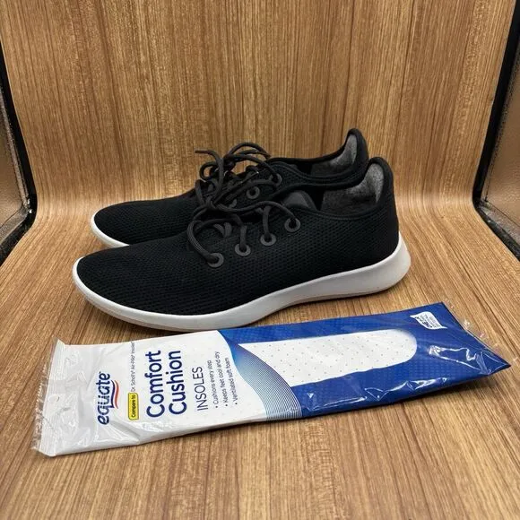 Allbirds Tree Runners Sneakers Mens 9 Black Running Shoes Trainers TR M13 Read