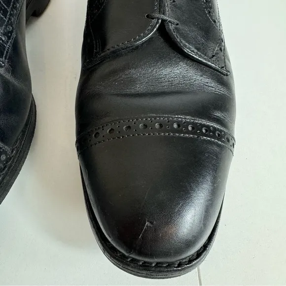 Allen Edmonds Alden cap top Black calfskin leather Derby size 11 D Dress Shoes