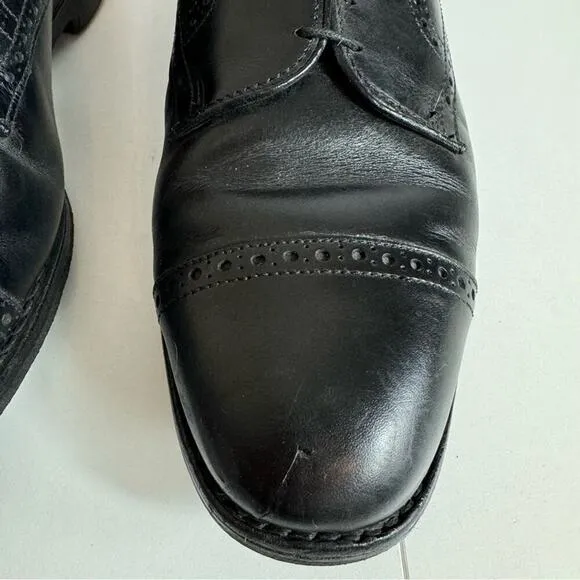 Allen Edmonds Alden cap top Black calfskin leather Derby size 11 D Dress Shoes