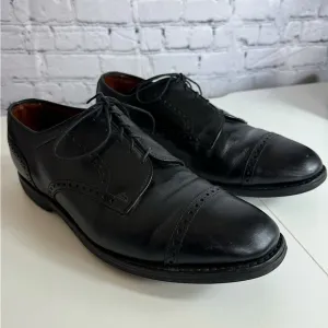 Allen Edmonds Alden cap top Black calfskin leather Derby size 11 D Dress Shoes