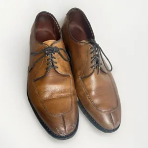 Allen Edmonds Delray Split Toe dress shoes tan walnut brown 7.5