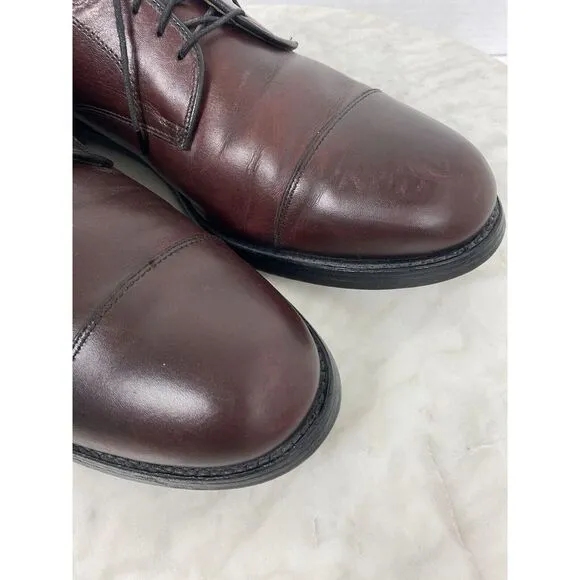 Allen Edmonds Fairgate Men's Cherry Brown Leather Derby Oxford Shoes Dressy 12 C