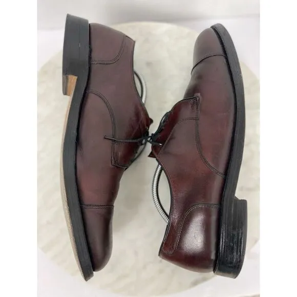 Allen Edmonds Fairgate Men's Cherry Brown Leather Derby Oxford Shoes Dressy 12 C