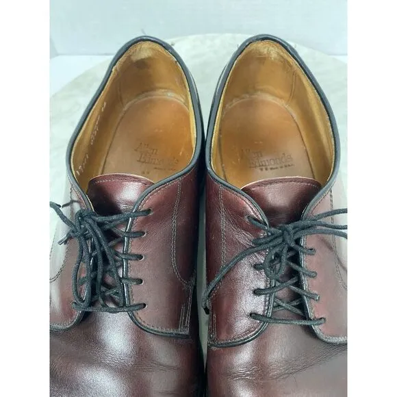 Allen Edmonds Fairgate Men's Cherry Brown Leather Derby Oxford Shoes Dressy 12 C