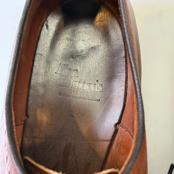 ALLEN EDMONDS Hale Cap Toe Oxford Dress Shoes Brown Size 13 Standard Width