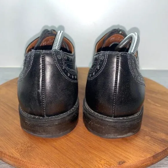 Allen Edmonds Men 10.5 Cape Toe Oxford Dress Shoes Port Washington Black Leather