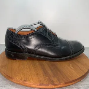 Allen Edmonds Men 10.5 Cape Toe Oxford Dress Shoes Port Washington Black Leather