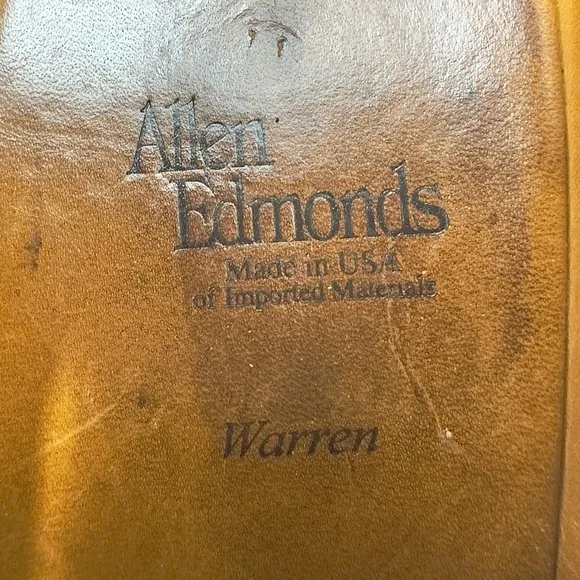 Allen Edmonds Mens Warren Dress Shoes Size 11.5 Black Oxford Lace Derby Bicycle