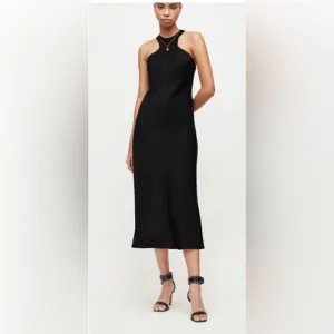AllSaints Betina Dress Black Size 12 NWT