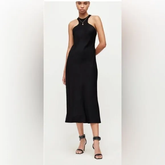 AllSaints Betina Dress Black Size 12 NWT