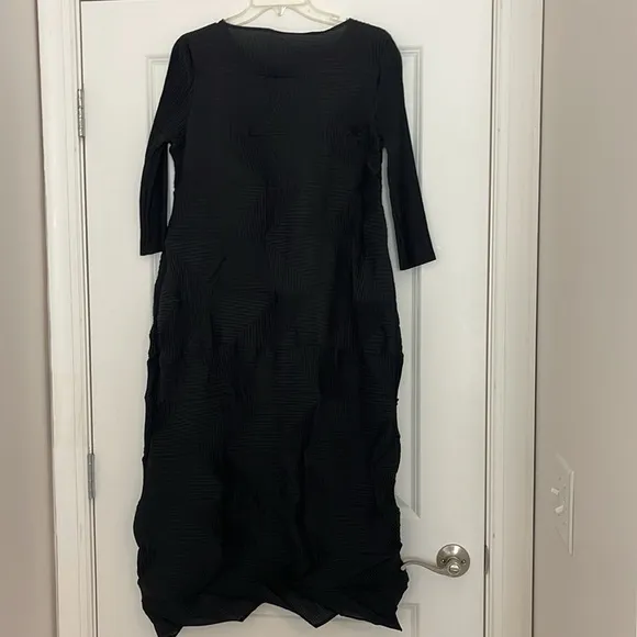 Alquema Annie Dress Pleated Minimalist Modern One Size Black