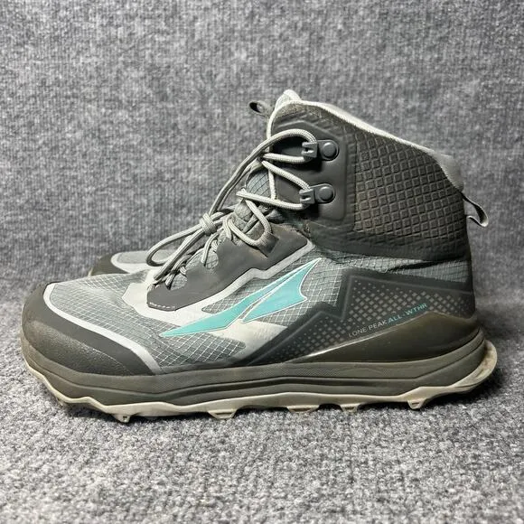 Altra Lone Peak All-Wthr Mid AL0A4VRA231 Boots Womens 10 Gray Trail Hiking Boots