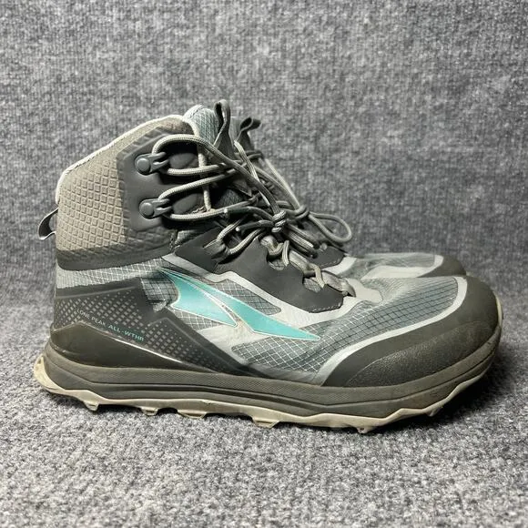 Altra Lone Peak All-Wthr Mid AL0A4VRA231 Boots Womens 10 Gray Trail Hiking Boots