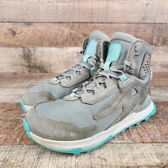 Altra Lone Peak Hiker 2 Women Sz 7.5 Grey Suede Athletic Trail Walk Hiking Boots