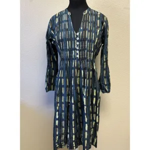 Aman Lamu Kenya Dress S/M Quiet Luxury Timeless Peasant Boho Unique Flowy