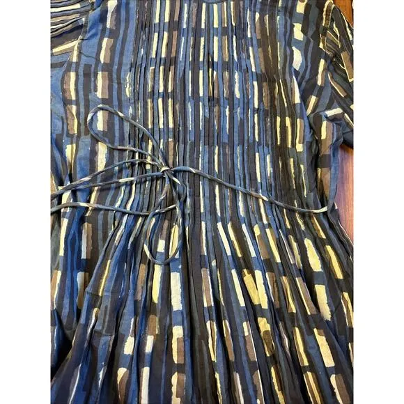 Aman Lamu Kenya Dress S/M Quiet Luxury Timeless Peasant Boho Unique Flowy