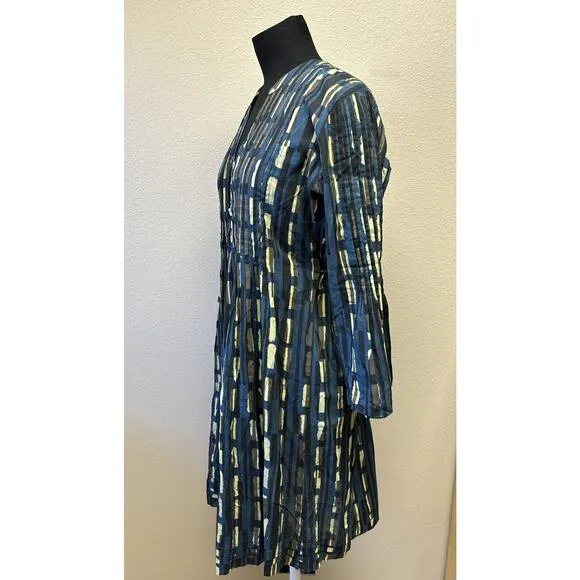 Aman Lamu Kenya Dress S/M Quiet Luxury Timeless Peasant Boho Unique Flowy