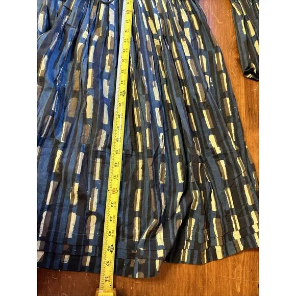 Aman Lamu Kenya Dress S/M Quiet Luxury Timeless Peasant Boho Unique Flowy