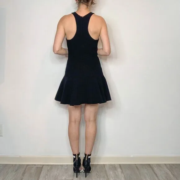 AMANDA UPRICHARD fit &amp; flare dress Grecian neckline skater minimalist 2842