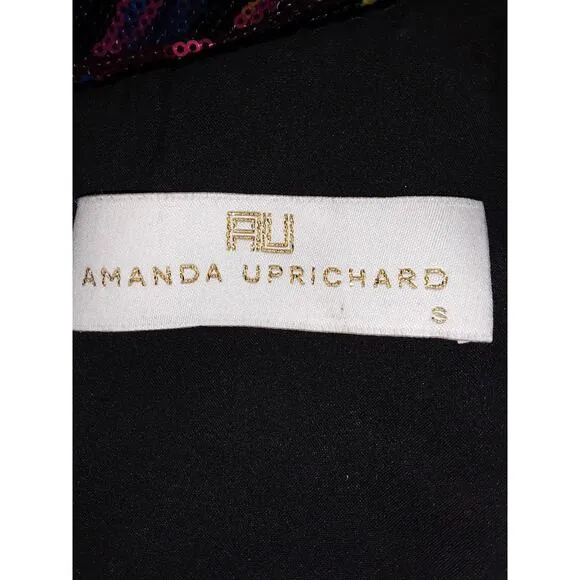 Amanda Uprichard Sz Sm Luxury Multicolor Sequin Mini Cocktail Dress