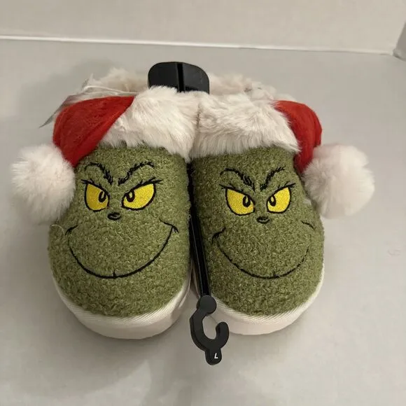 American‎ Eagle Grinch Christmas Scuff Slipper - NWOT Women's SIZE 7