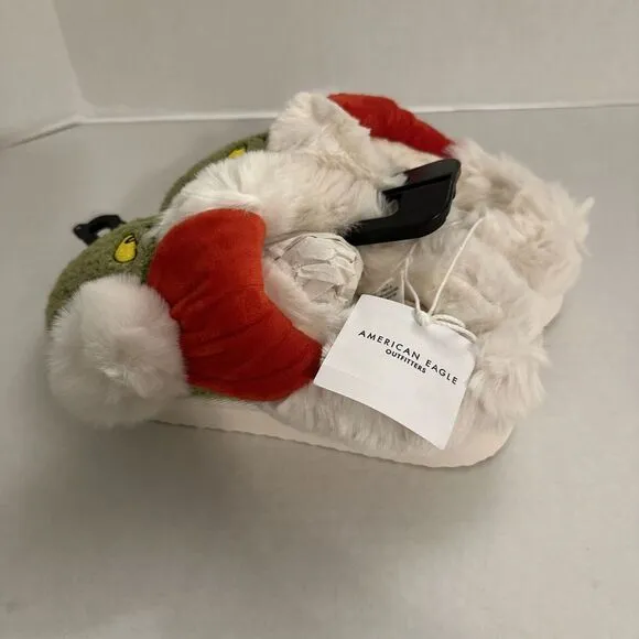 American‎ Eagle Grinch Christmas Scuff Slipper - NWOT Women's SIZE 7