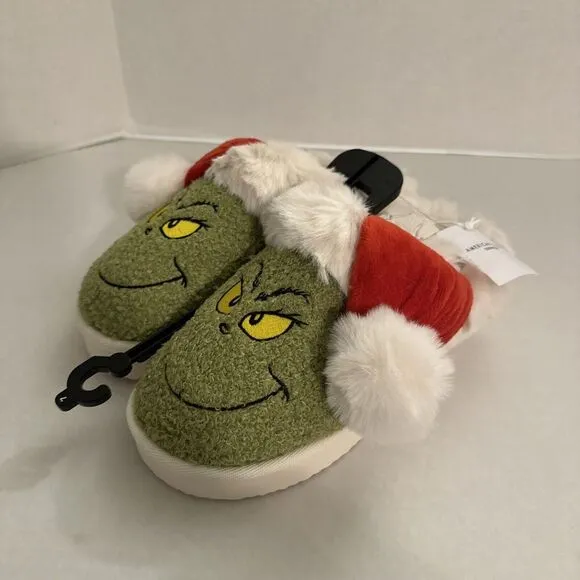 American‎ Eagle Grinch Christmas Scuff Slipper - NWOT Women's SIZE 7