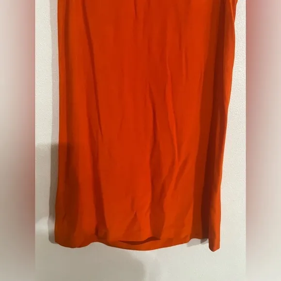 Amin kuder Paris size large orange tunic, sleeveless dress midi 100% viscose