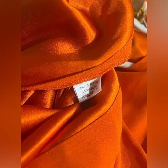 Amin kuder Paris size large orange tunic, sleeveless dress midi 100% viscose