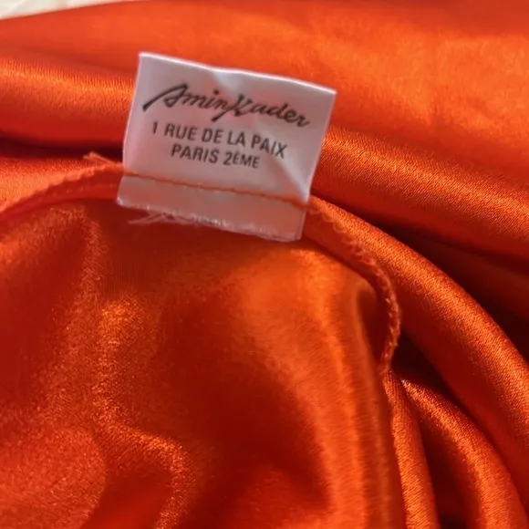 Amin kuder Paris size large orange tunic, sleeveless dress midi 100% viscose